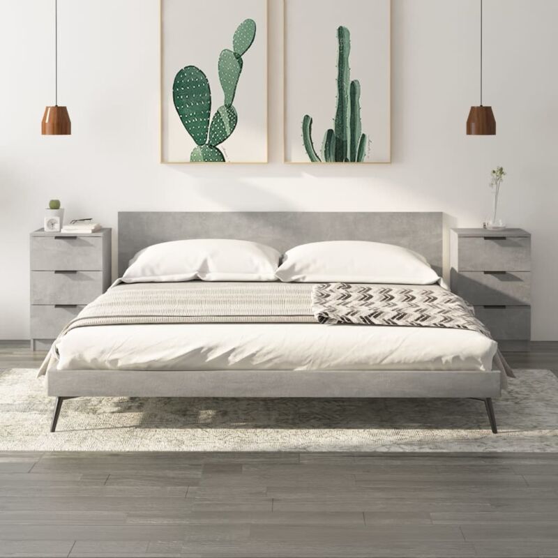 Nachttische 2 Stk. Betongrau 40x36x65 Cm - Vidaxl