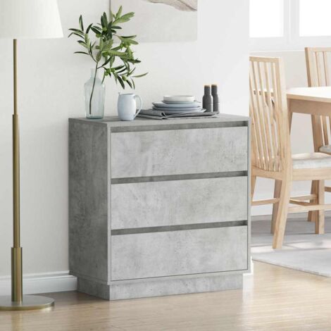 Nachttisch mit Beton Grau 71 x 34,5 x 75 cm Holzwerkstoff vidaXL