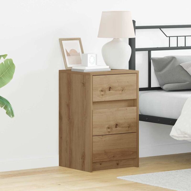 Nachttisch Mit Led-lichtern Artisan Eiche Spanplatte Vidaxl940644