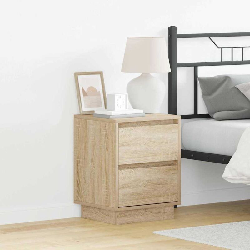 Vidaxl - Nachttisch Mit Sonoma Eiche 39 X 34, 5 X 50 Cm Holzwerkstoff