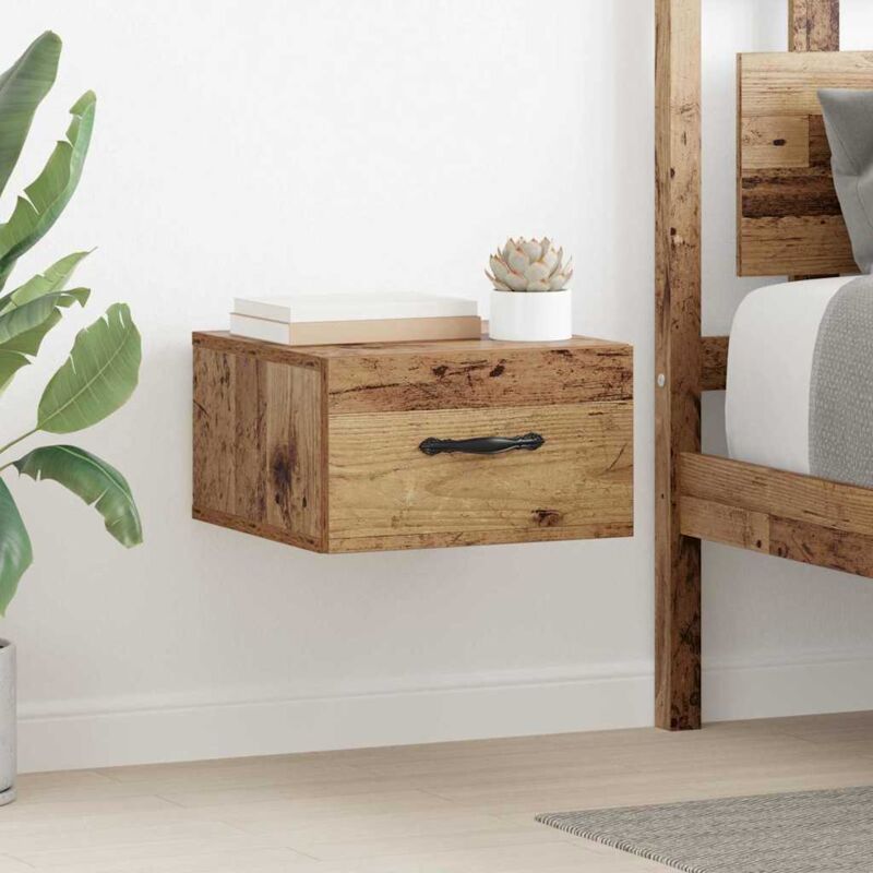 Nachttisch Mit Schubladen Altholz 35 X 35 X 20 Cm Holzwerkstoff Vidaxl