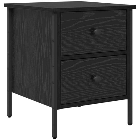 Nachttisch mit Schubladen Schwarze Eiche 40 x 42 x 50 cm vidaXL