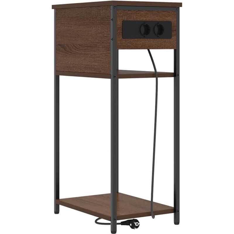 Nachttisch Braune Eiche 41 X 28 X 76 Cm Holzwerkstoff Vidaxl