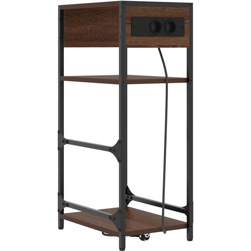 Nachttisch Braune Eiche 40 X 27 X 76 Cm Holzwerkstoff Vidaxl