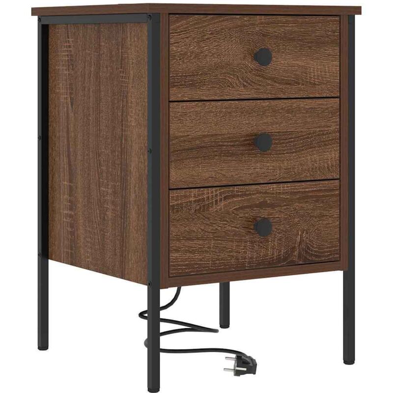 Nachttisch Braune Eiche 42 X 41 X 61 Cm Holzwerkstoff Vidaxl