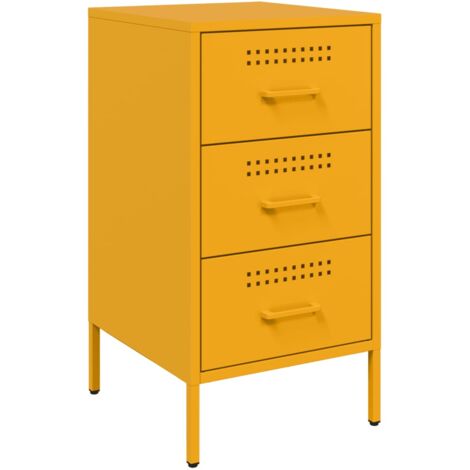 Nachttisch Senfgelb 36x39x68 cm Stahl vidaXL753106