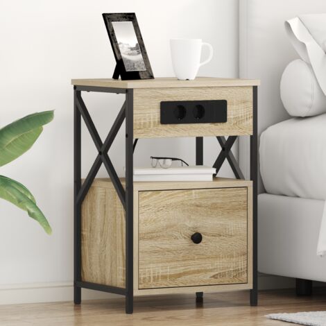 Nachttisch Sonoma Eiche 40 x 31 x 60 cm Holzwerkstoff vidaXL