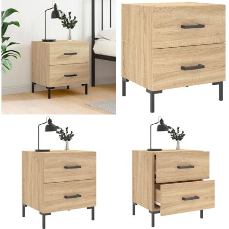 Nachttisch Sonoma-Eiche 40x35x47,5 cm Holzwerkstoff - Holz Nachttisch - Holzwerkstoff Nachttisch