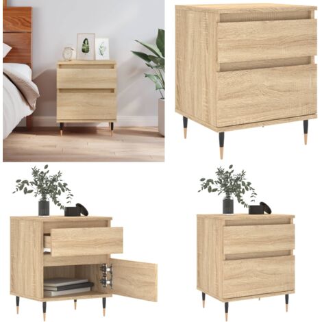 Nachttisch Sonoma-Eiche 40x35x50 cm Holzwerkstoff - Holz Nachttisch - Holzwerkstoff Nachttisch