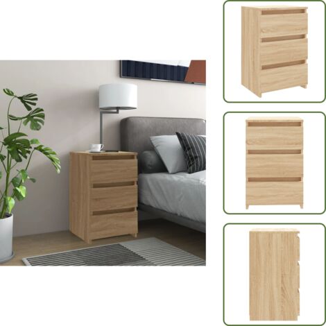 Nachttisch Sonoma-Eiche 40x35x62,5 cm Holzwerkstoff - Nachtisch - Nachttisch Sonoma Eiche - Holzwerkstoff - Wohnzimmer Deko - Schlafzimmer Einrichtung
