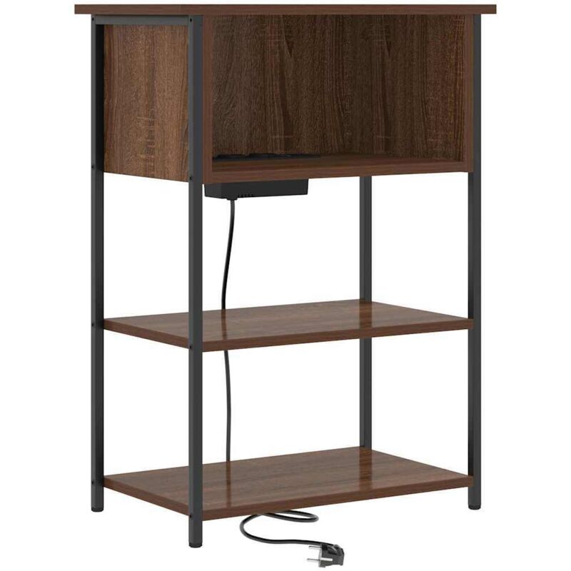 Nachttisch Braune Eiche 55 X 31 X 76 Cm Holzwerkstoff Vidaxl