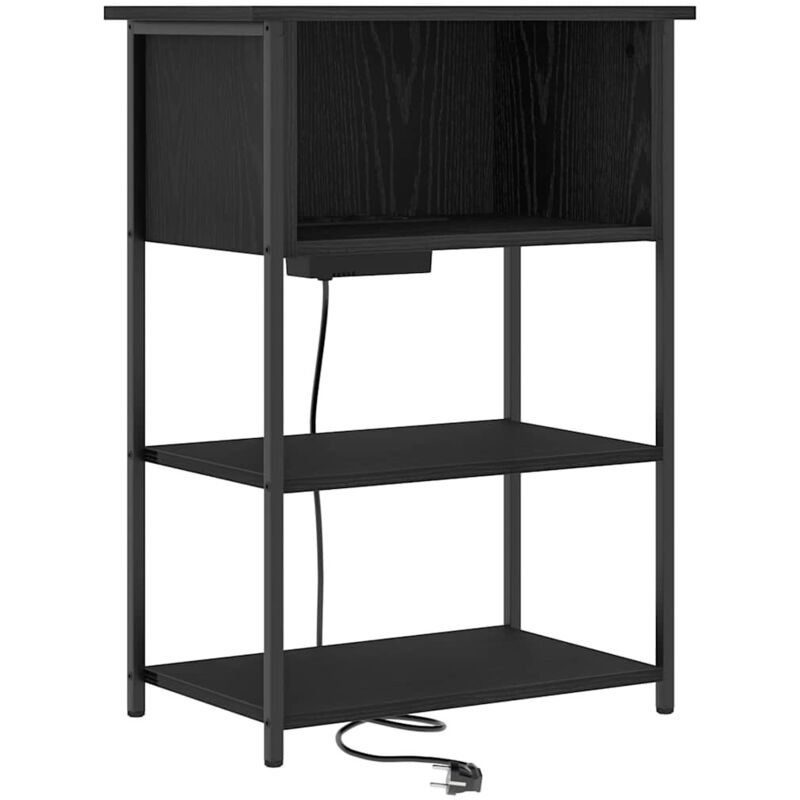 Nachttisch Schwarze Eiche 55 X 31 X 76 Cm Holzwerkstoff Vidaxl