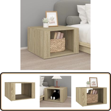 Nachttisch Sonoma-Eiche 57x55x36 cm Holzwerkstoff - Nachttisch - Wohnzimmer Dekoration - Holzwerkstoff Möbel - Esszimmer Tisch - Sideboard