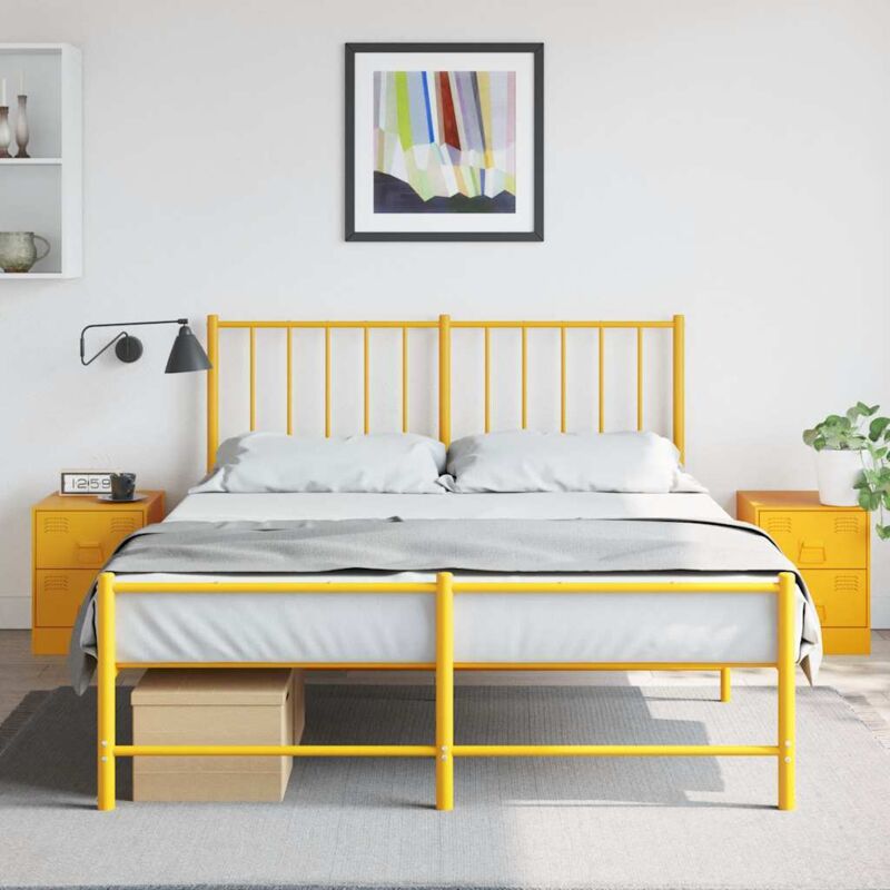 Nachttische 2 Stk. Gelb 34, 5x39x44 Cm Stahl - Vidaxl