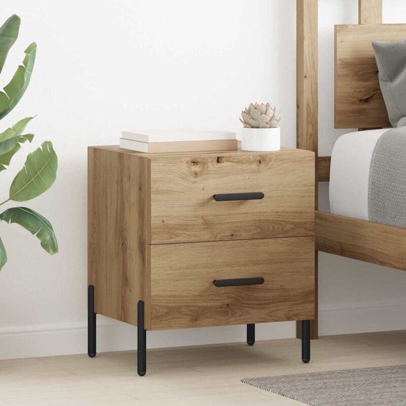 Nachttisch Artisan-eiche 40 X 35 X 47, 5 Cm Holzwerkstoff Vidaxl