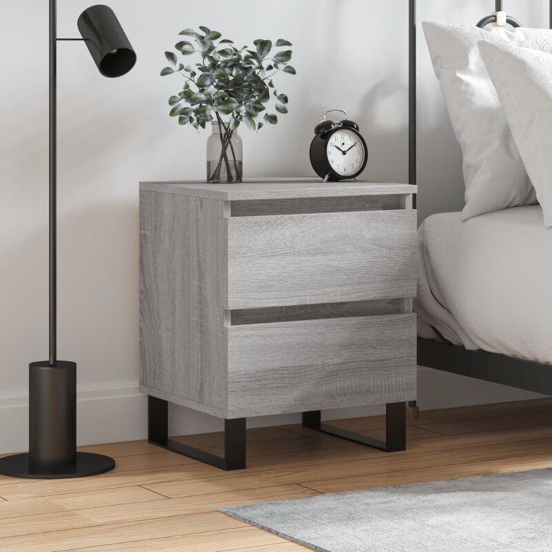 Nachttisch Grau Sonoma 40x35x50 Cm Holzwerkstoff Vidaxl