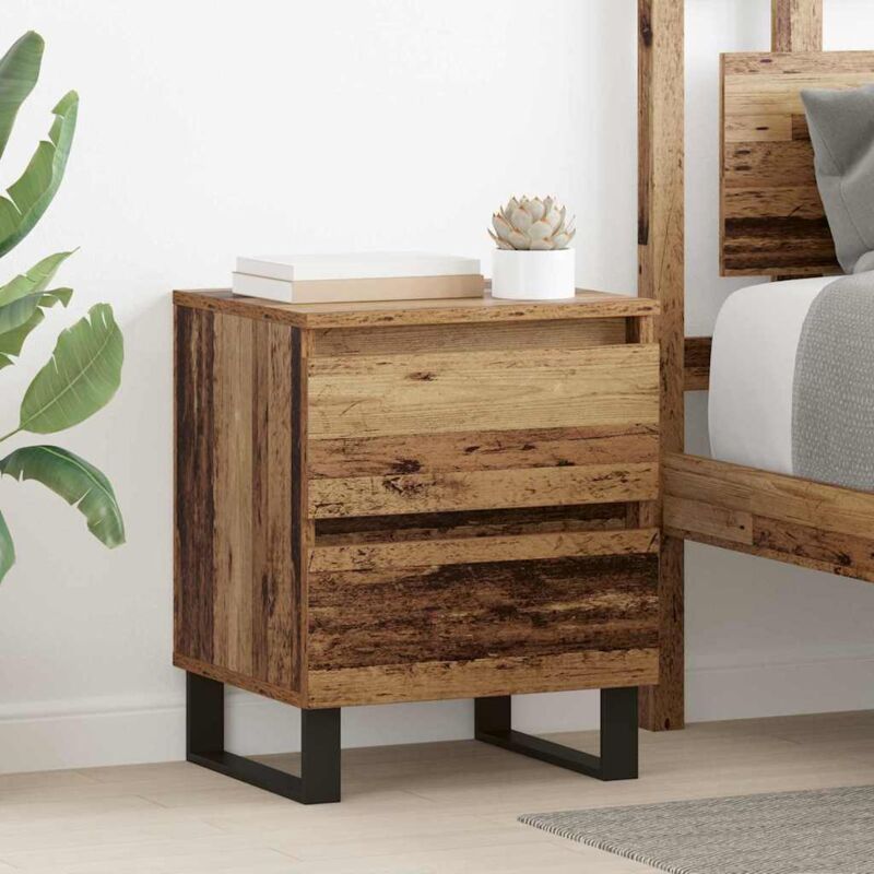 Nachttisch 2 Pcs Altholz 40 X 35 X 50 Cm Holzwerkstoff Vidaxl