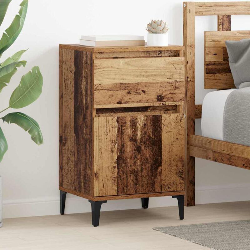 Nachttisch 2 Pcs Altholz 40 X 35 X 70 Cm Holzwerkstoff Vidaxl