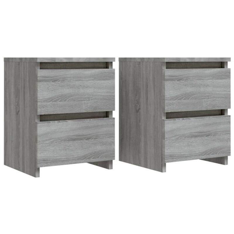Nachttische 2 Stk. Grau Sonoma 30×30×40 Cm Holzwerkstoff Vidaxl