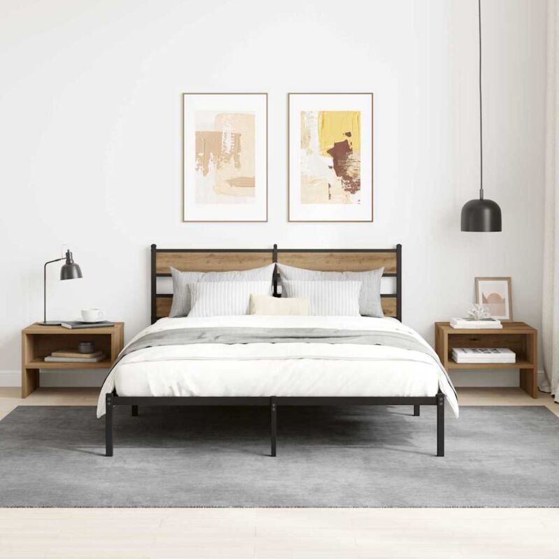 Nachttisch Eiche Handwerklich 40 X 40 X 30 Cm Holzwerkstoff Vidaxl
