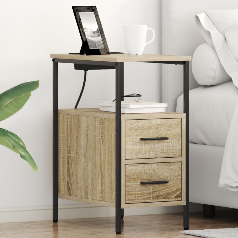 Nachttische 2 Pcs Sonoma Eiche 30 X 48 X 61 Cm Holzwerkstoff Vidaxl