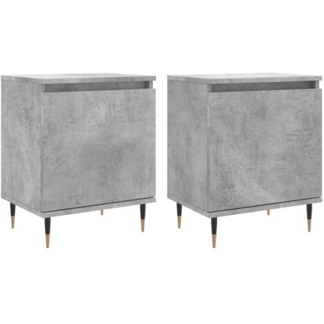 Nachttische 2 Stk. Betongrau 40x30x50 cm Holzwerkstoff vidaXL