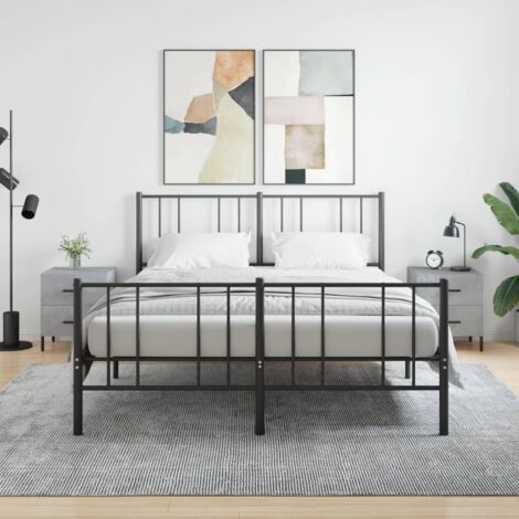Nachttische 2 Stk. Betongrau 40x35x47,5 cm Holzwerkstoff vidaXL