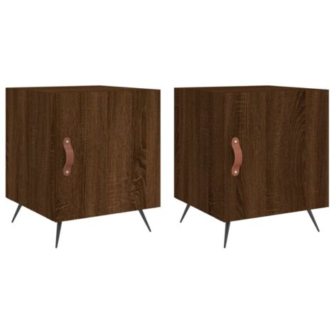 Nachttische 2 Stk. Braun Eichen-Optik 40x40x50 cm Holzwerkstoff vidaXL