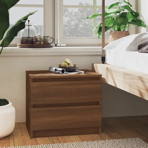 Nachttische 2 Stk Braun Eichen-Optik 50x39x43,5cm Holzwerkstoff vidaXL