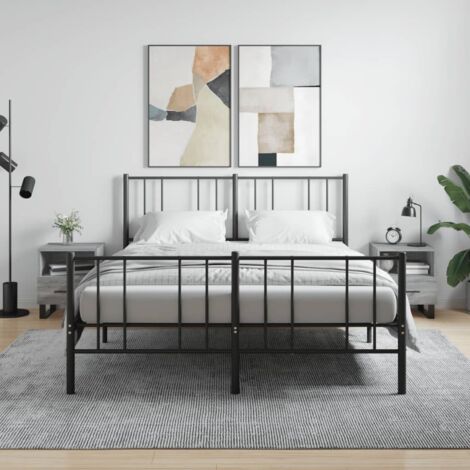 Nachttische 2 Stk. Grau Sonoma 40x35x47,5 cm Holzwerkstoff vidaXL