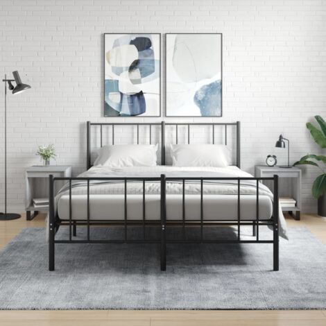 Nachttische 2 Stk. Grau Sonoma 40x35x50 cm Holzwerkstoff vidaXL