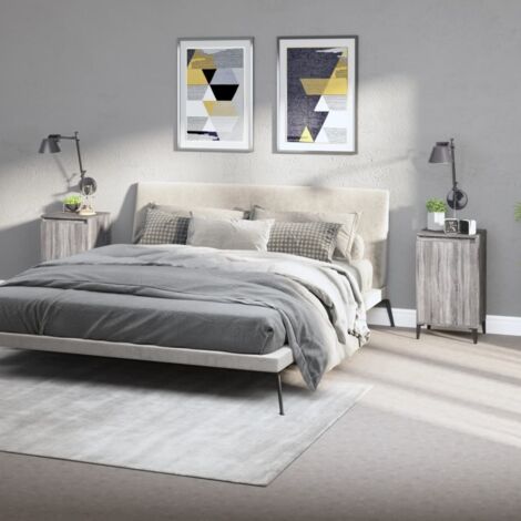Nachttische 2 Stk. Grau Sonoma 40x35x70 cm Holzwerkstoff vidaXL