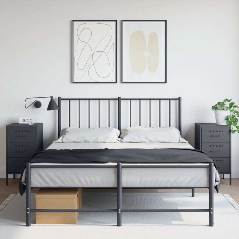 Nachttische 2 Stk. Anthrazit 36x39x68 Cm Stahl - Vidaxl