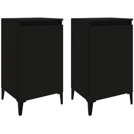 Nachttische 2 Stk. Schwarz 40x35x70 cm Holzwerkstoff vidaXL