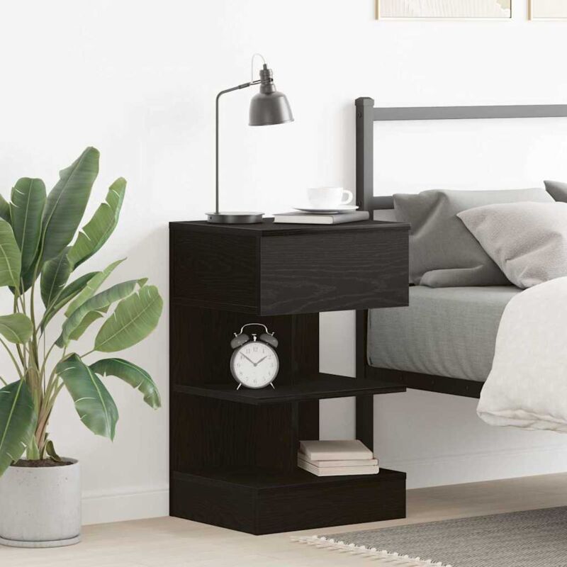 Nachttisch Schwarze Eiche 40 X 35 X 65 Cm Holzwerkstoff Vidaxl