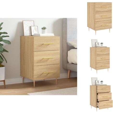Nachttische - Living Nachttisch Sonoma-Eiche 40x40x66 cm Holzwerkstoff