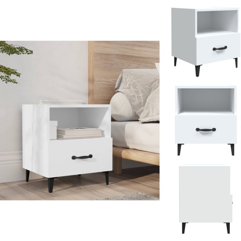 Vidaxl Weiß Nachttische - Living Nachttisch Holzwerkstoff