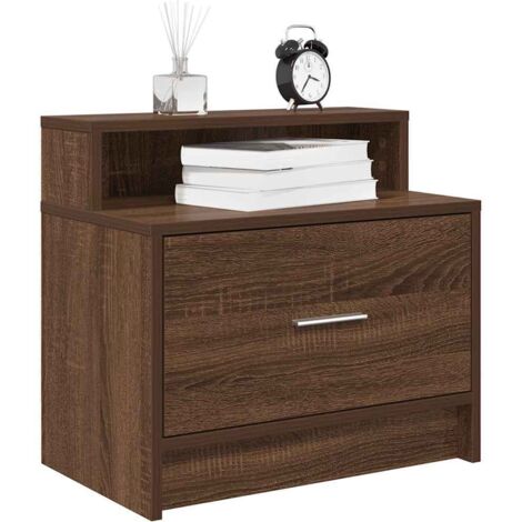Nachttische mit Schublade 2 Stk. Braun Eichen-Optik 51x31x47 cm vidaXL