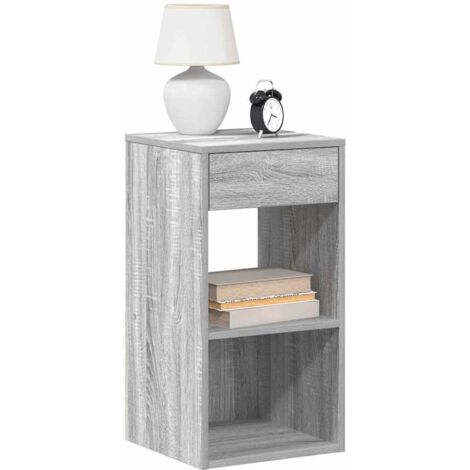 Nachttische mit Schublade 2 Stk. Grau Sonoma 35x34x66,5 cm vidaXL
