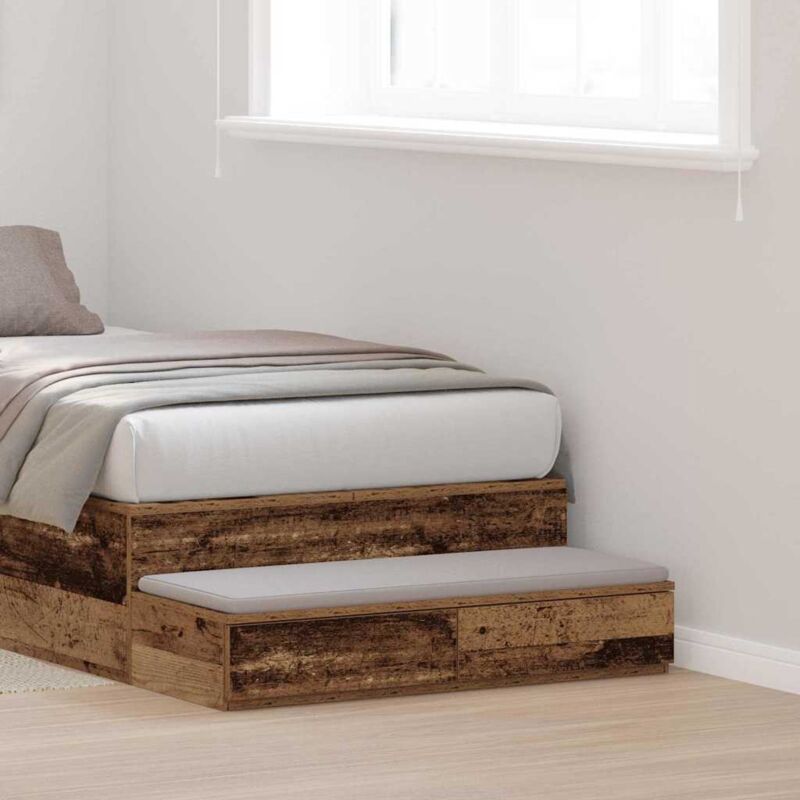 Vidaxl - Bettschubladen Altholz 100 X 36.5 X 16.5 Cm Holzwerkstoff
