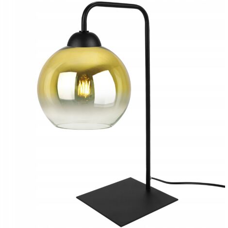 NACHTTISCHLAMPE GOLDENE LED-LAMPE ...