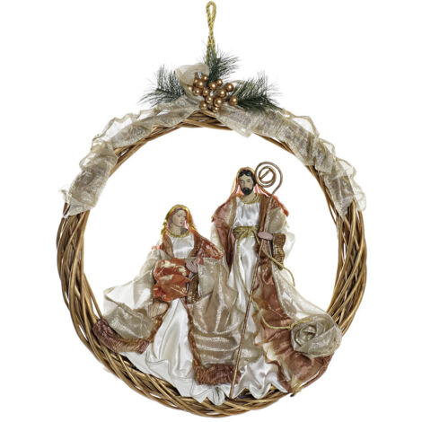 Nacimiento Poliester 49X5X49 Corona Blanco NV184543