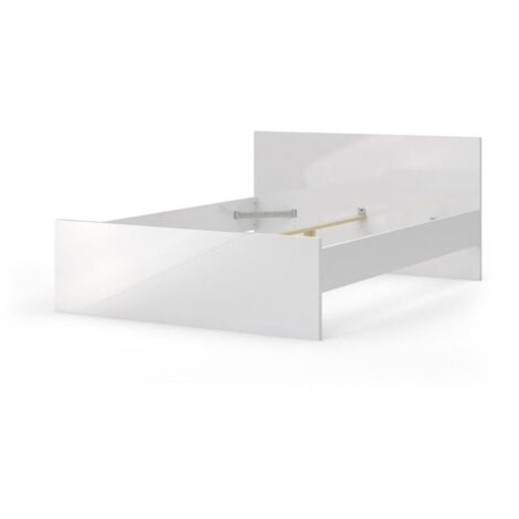 Nada Bett 140  190 cm weiss hochglanz.