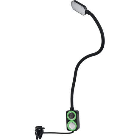 Nähmaschinenlampe, 3 Helligkeitsstufen per Touch-Bedienung, flexibel, 100-240 V (Schwarz, EU-Stecker)