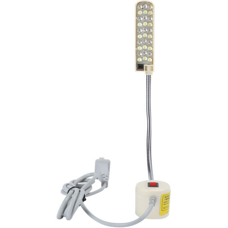 Nähmaschinenleuchte mit 30 LEDs, 2-farbiges Licht, Augenschutz, 110–250 V, US-Stecker