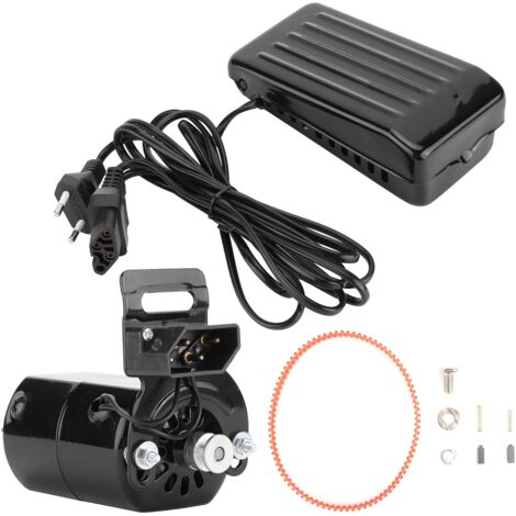 Nähmaschinenmotor-Set (180 W) mit Fußpedal und Riemen, 220-V-Netzteil, EU-Stecker
