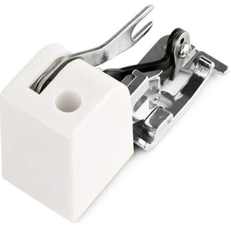 [Nähmaschinenzubehör] Unterschaft-Stanzfuß mit Seitenschneider für Nähmaschinen, ABS + Metall, 7,3 cm, 2-teiliges Set