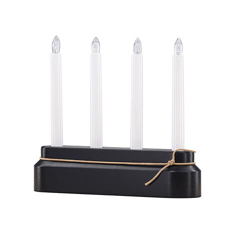 Näsfjället Adventsleuchter elektrisch 4 Lichter schwarz.