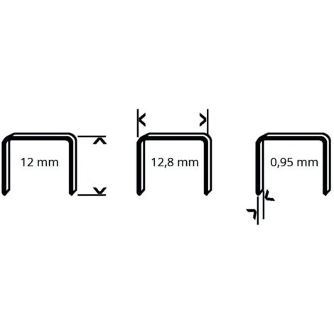 Nagler-Klammern 5000 Stück mit 12mm Schenkellänge Druckluft Tacker Klammer für Druckluftnagler, Klammergerät