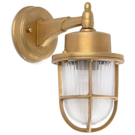 NAHIR, Lampada a Muro in Ottone per Esterni, Faro Barcelona